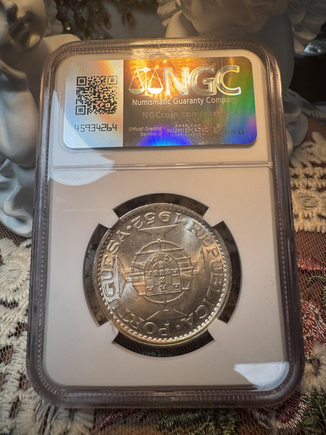 “一元初始，万象更新”新年新铺开张 全场免押0佣金 NGC MS65 1952年澳门伍圆