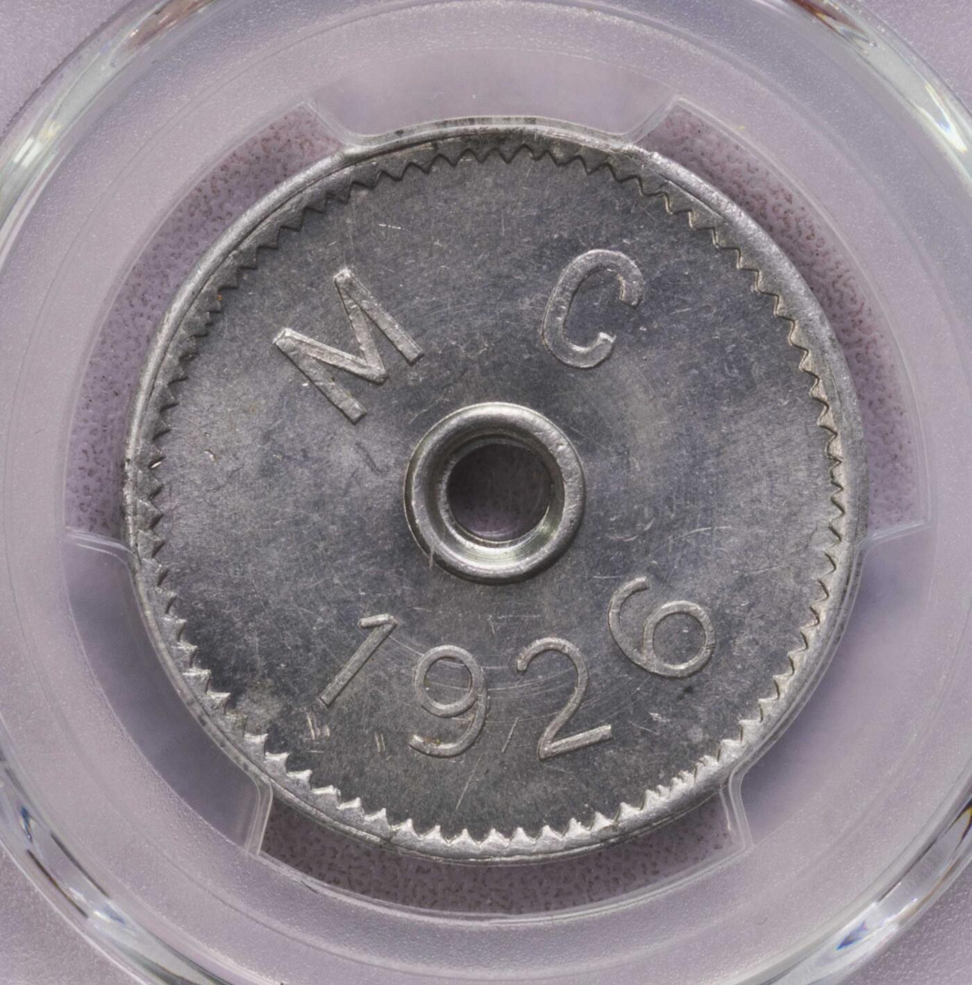 NGC/PCGS-MS62/63 1925/6法属赤道非洲大象和豹子代用币