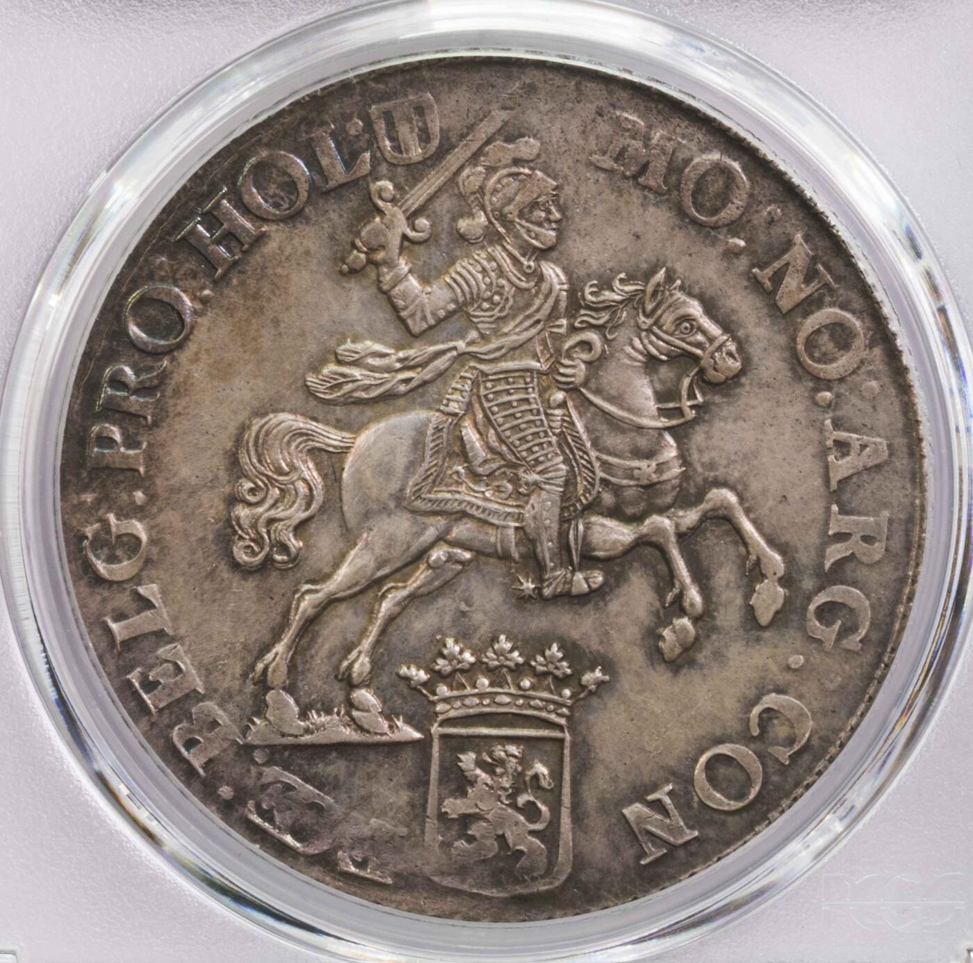 PCGS-MS62 1758荷兰荷兰省大马剑银币 唯一冠军