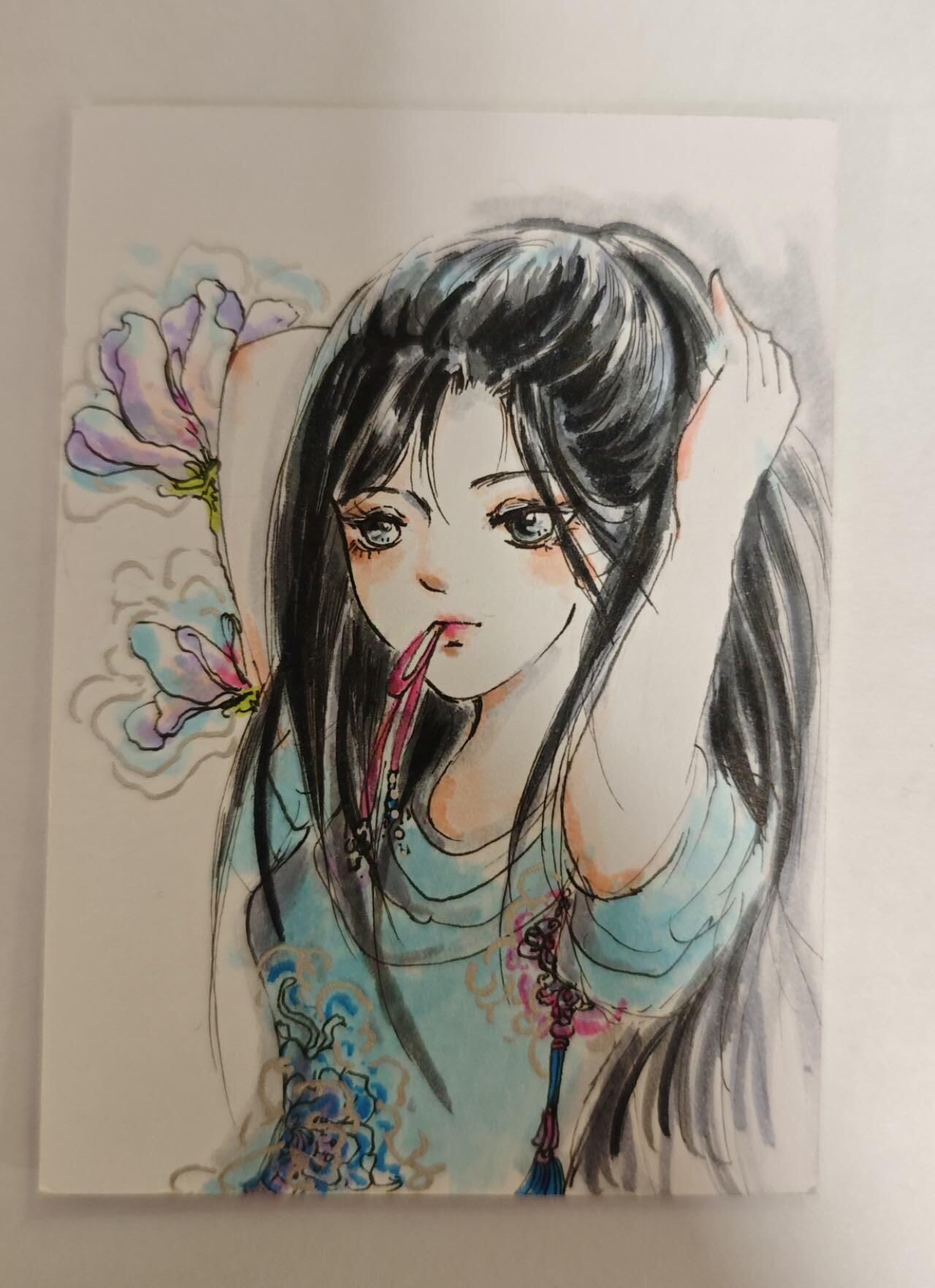 龙虎卡牌19场（龙腾虎踞万里行） 【手绘卡】手绘美女 画师：含颖