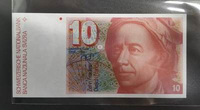 《张总收藏》181期-外币精品百拍特别场 瑞士1980年10法郎UNC无347 瑞士数学家、自然科学家欧拉 Pick#53b