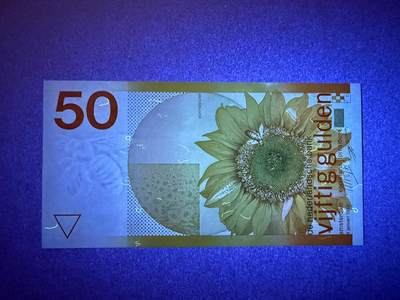 《张总收藏》181期-外币精品百拍特别场 荷兰50盾 UNC 1982年 经典向日葵