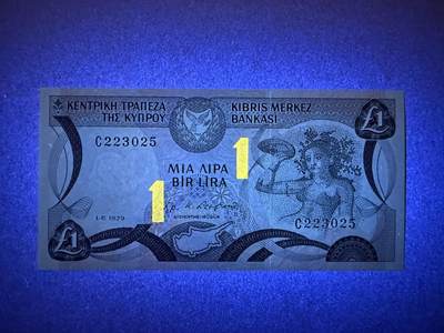 《张总收藏》181期-外币精品百拍特别场 塞浦路斯1镑 UNC 1979年初版 无47
