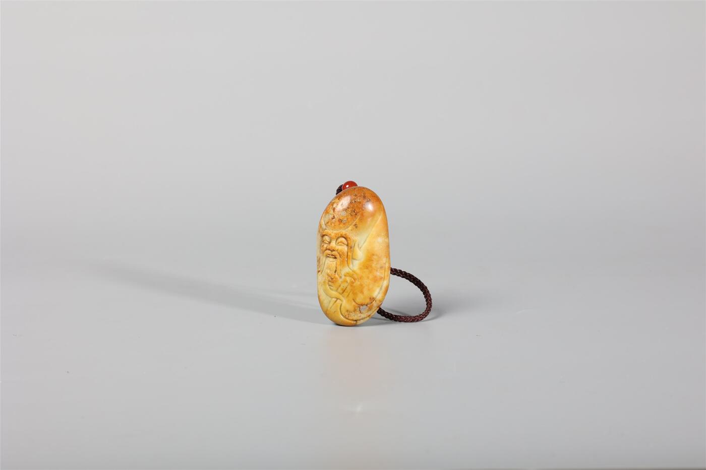 承乾2024年秋季文物艺术品拍卖会 现代 和田玉寿星手把件 1 7*3.3cm  和田玉