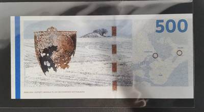 《张总收藏》181期-外币精品百拍特别场 丹麦2011年少见A0冠版500克朗UNC超小十位22号 配色高级