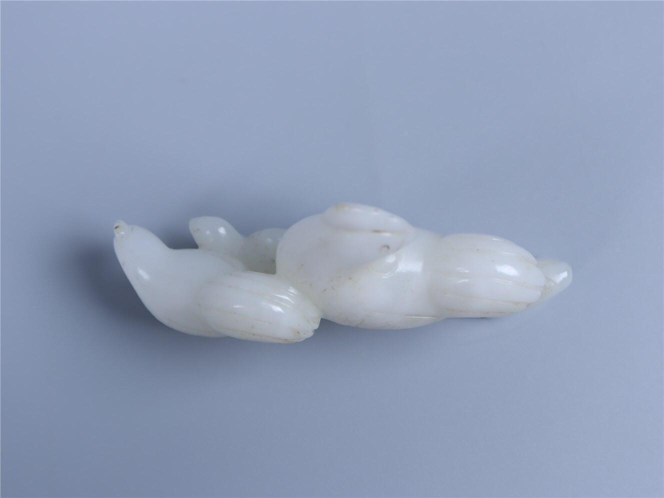 承乾2024年秋季文物艺术品拍卖会 清 白玉大吉大利摆件 1 8.5*5.85cm 91.49g 玉