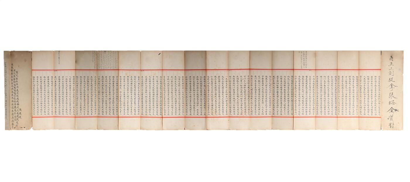 承乾2024年秋季文物艺术品拍卖会 清 殿试册手稿 纸本折装 42*11.5*18cm