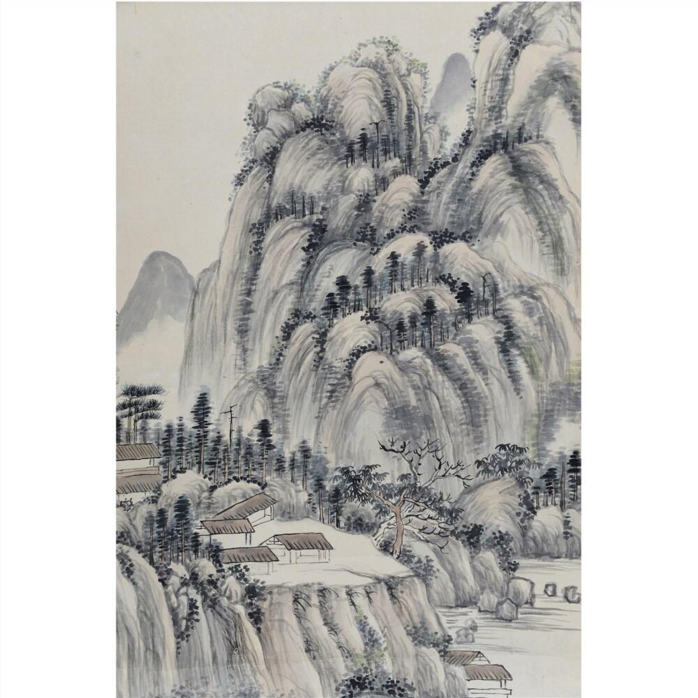 承乾2024年秋季文物艺术品拍卖会 陆恢 青山白云图 设色纸本立轴 109x53cm