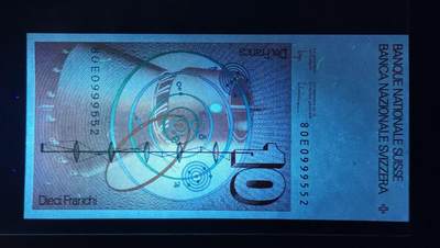 《张总收藏》181期-外币精品百拍特别场 瑞士1980年10法郎UNC无347 瑞士数学家、自然科学家欧拉 Pick#53b