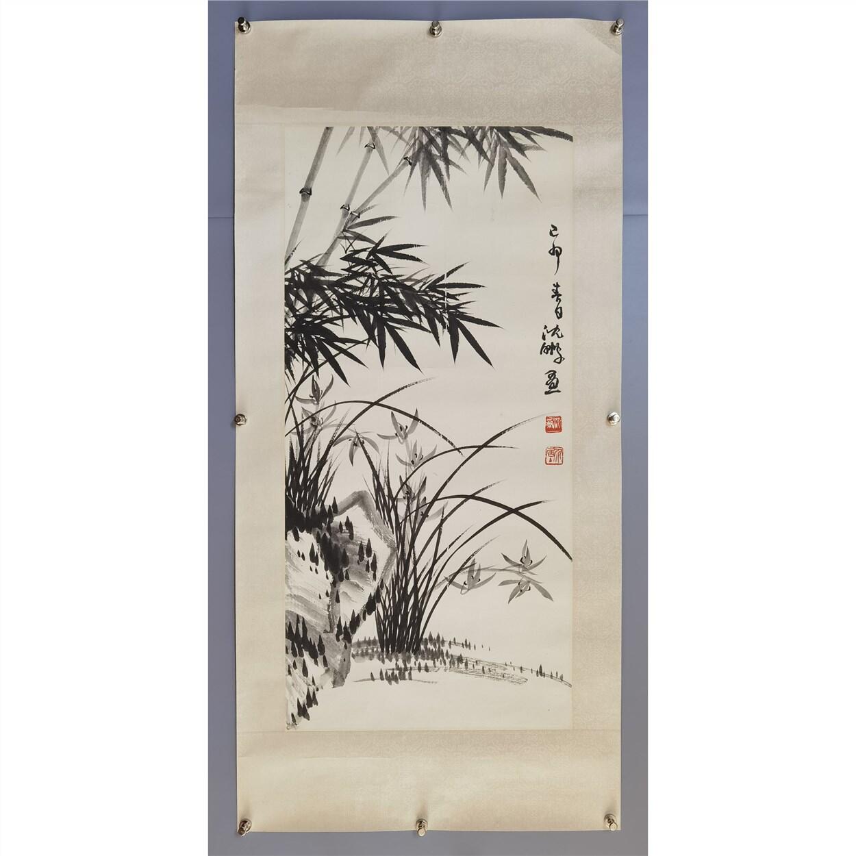 承乾2024年秋季文物艺术品拍卖会 沈鹏 三友图 纸本镜心 98x47cm