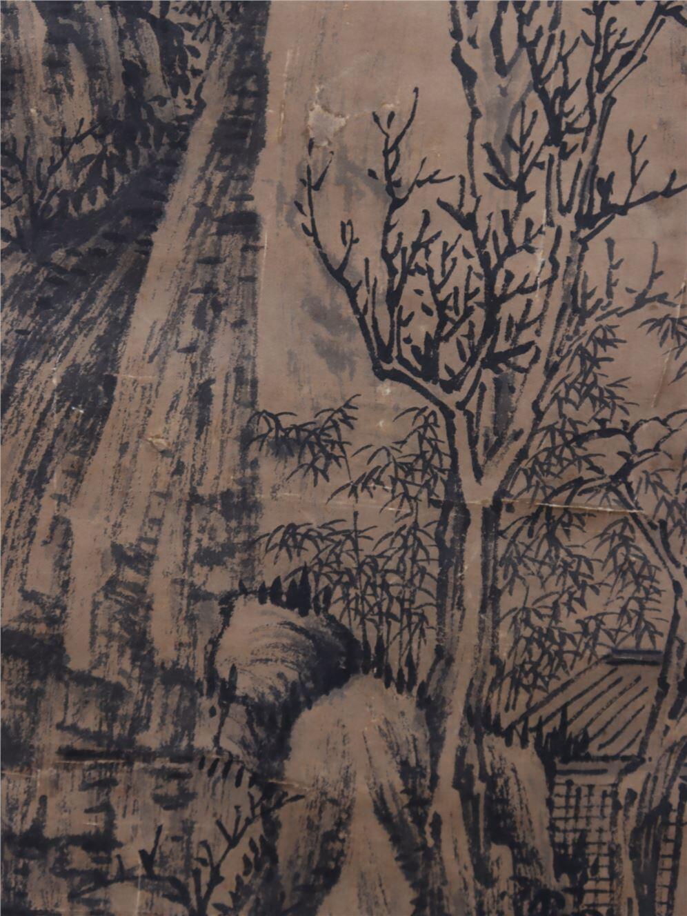承乾2024年秋季文物艺术品拍卖会 石涛 山水 书法 166*46.3cm