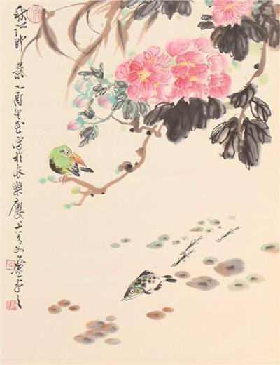 承乾2024年秋季文物艺术品拍卖会 - 萧平  秋江即景 设色纸本立轴 48.5*37cm