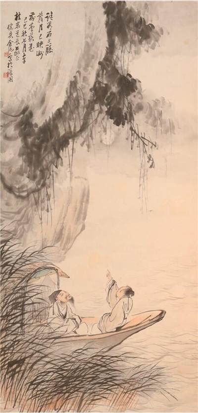 承乾2024年秋季文物艺术品拍卖会 - 金纯  清看石上藤 设色纸本立轴 78.5*37cm