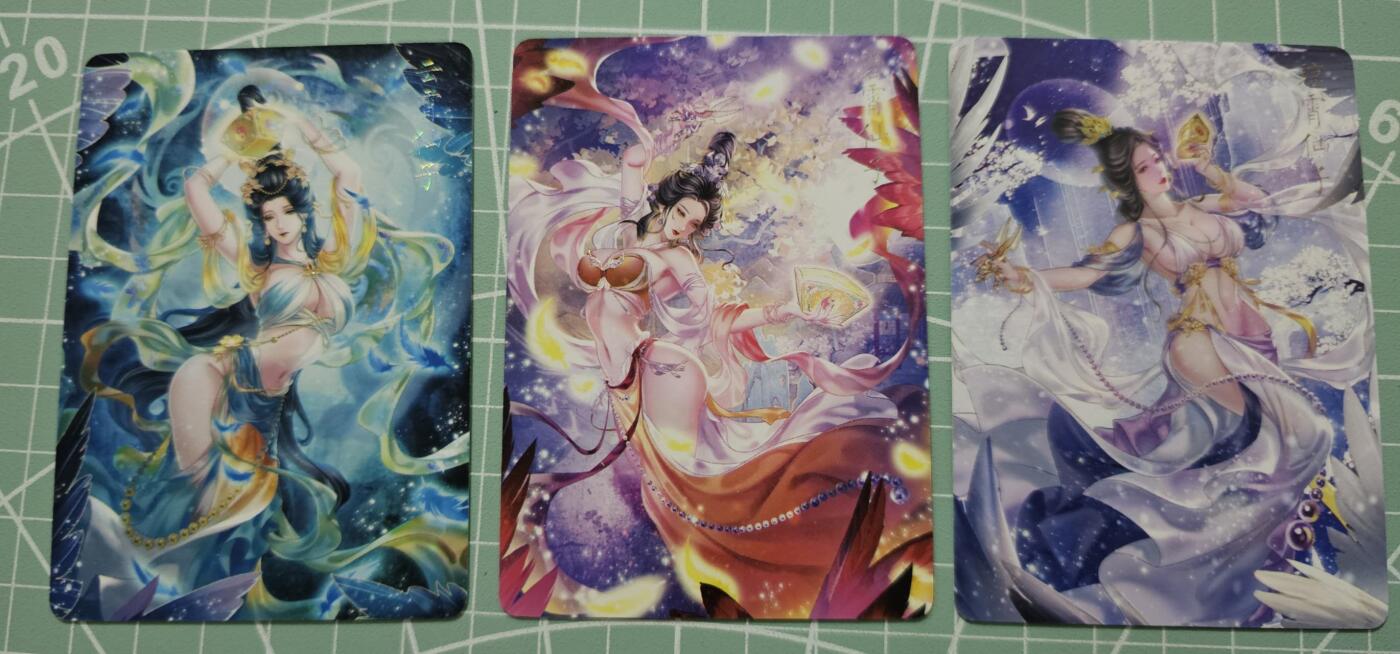 龙虎卡牌19场（龙腾虎踞万里行） 烫金普卡3张 玲姐-三霄娘娘