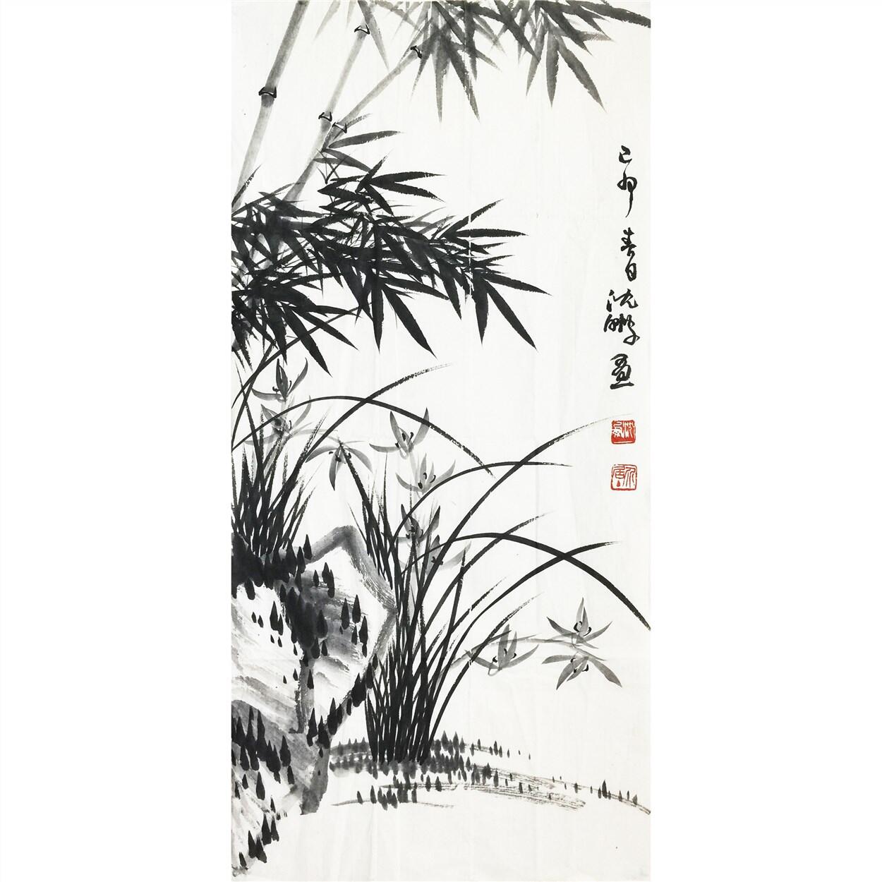 承乾2024年秋季文物艺术品拍卖会 沈鹏 三友图 纸本镜心 98x47cm