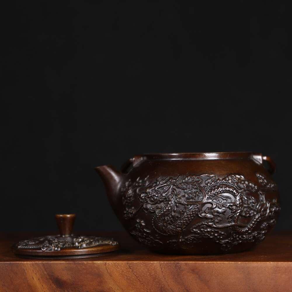 杂项专场 纯铜龙凤酒壶重量