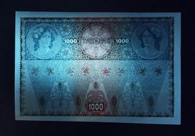 《张总收藏》181期-外币精品百拍特别场 奥地利奥匈帝国1902年1000克朗特UNC/UNC-大票幅漂亮 百年老票