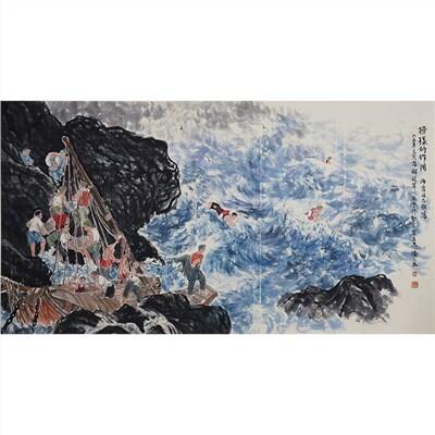 承乾2024年秋季文物艺术品拍卖会 方济众 榜样的作用 纸本镜心 70x130cm