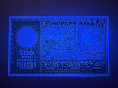 《张总收藏》181期-外币精品百拍特别场 挪威500克朗 UNC 1974年 初版阿贝尔 A冠超大票幅 原票 无折无黄无斑 非常难得