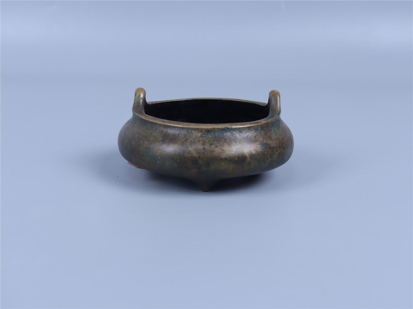 承乾2024年秋季文物艺术品拍卖会 民国 铜双耳三足琴炉 1 直径101.2cm 477.22g 铜