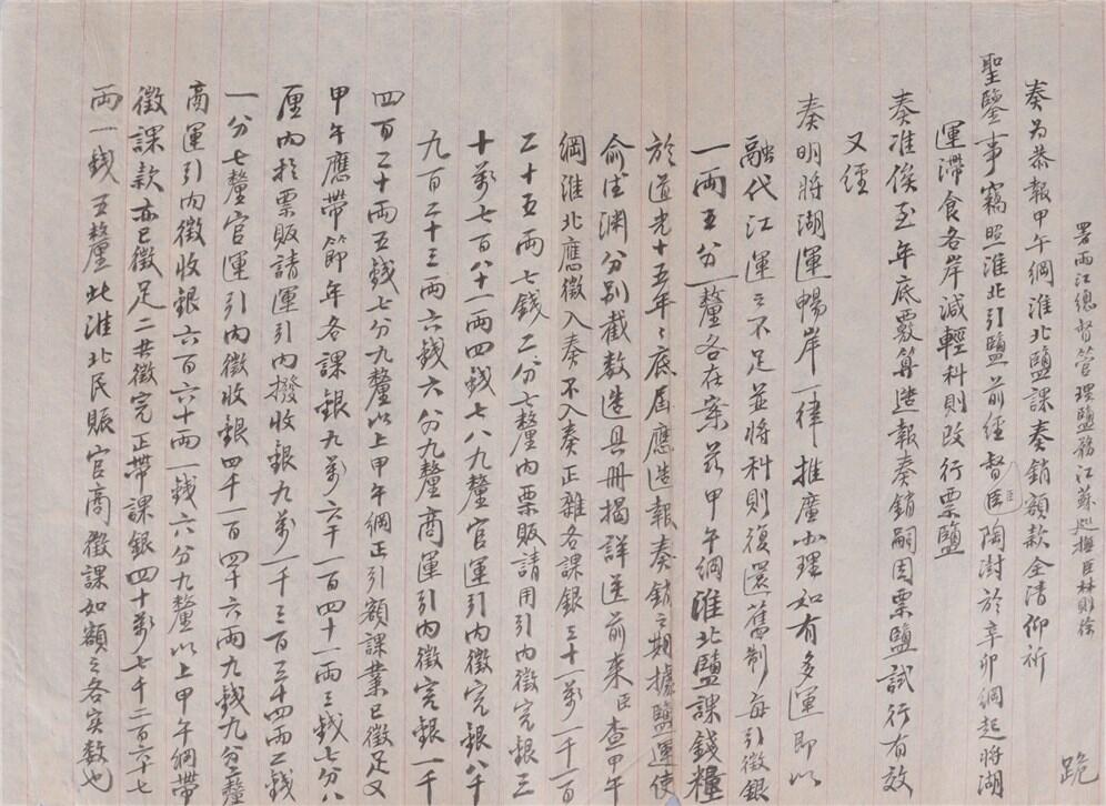 承乾2024年秋季文物艺术品拍卖会 清代 林则徐奏稿 纸本单页 33*24