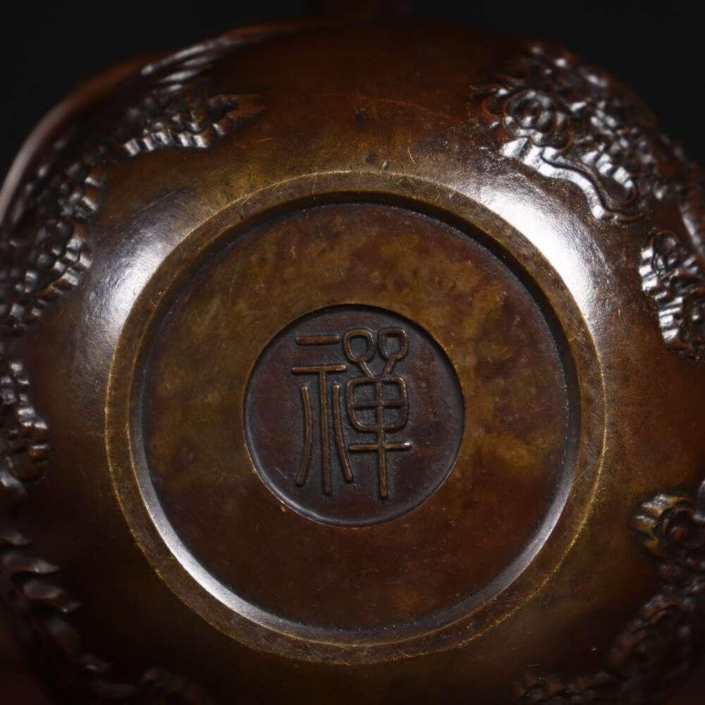 杂项专场 纯铜龙凤酒壶重量