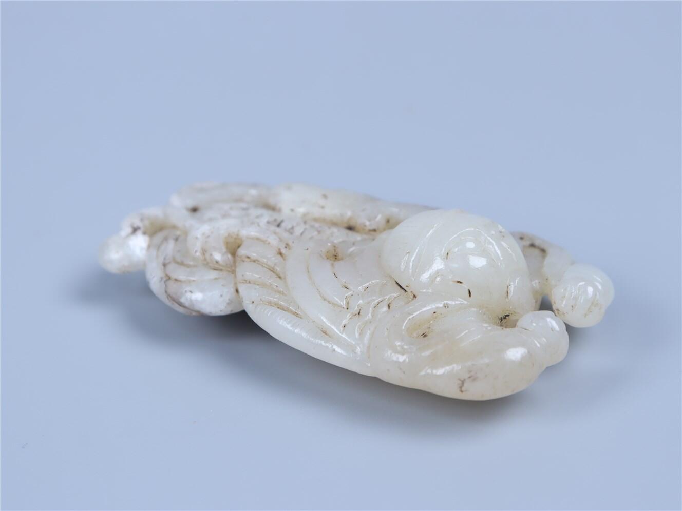 承乾2024年秋季文物艺术品拍卖会 清 白玉迦楼罗把件 1 8.48*4.82cm 87.68g 玉
