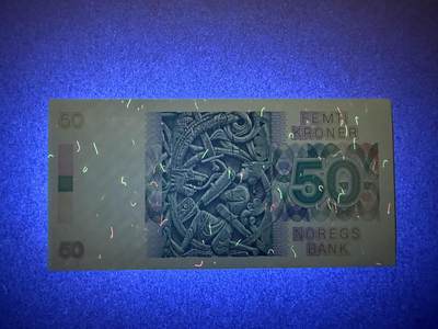 《张总收藏》181期-外币精品百拍特别场 挪威50克朗 UNC 1993年 挪威诗人文耶 无47