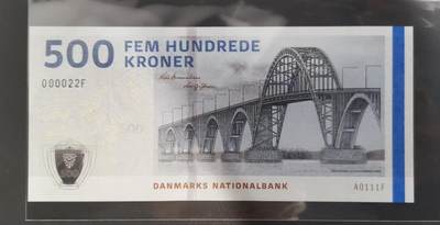 《张总收藏》181期-外币精品百拍特别场 丹麦2011年少见A0冠版500克朗UNC超小十位22号 配色高级