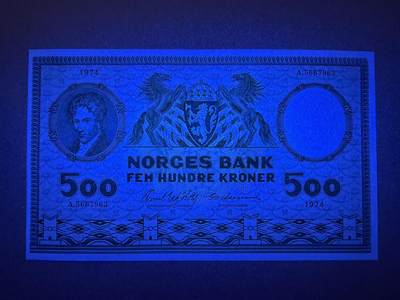 《张总收藏》181期-外币精品百拍特别场 挪威500克朗 UNC 1974年 初版阿贝尔 A冠超大票幅 原票 无折无黄无斑 非常难得