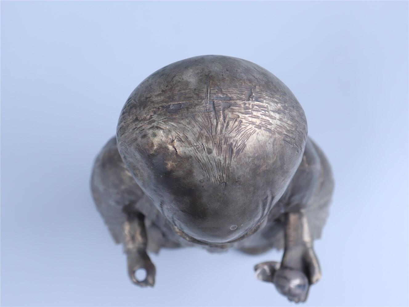 承乾2024年秋季文物艺术品拍卖会 清代 寿星立像 1 40*18.5cm 748.05g 银
