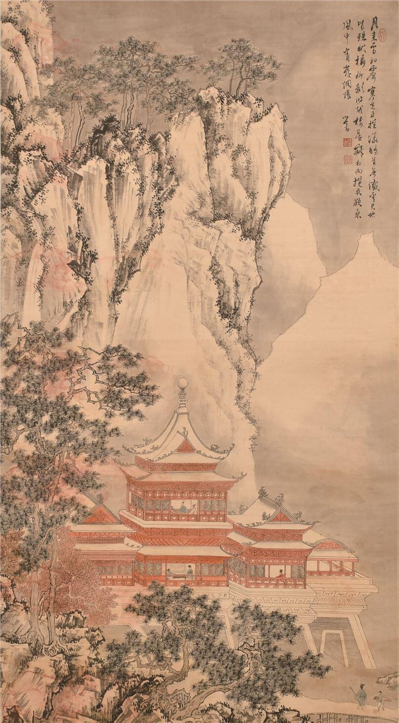 承乾2024年秋季文物艺术品拍卖会 溥心畬 山水 纸本立轴 122*66