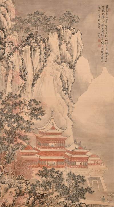承乾2024年秋季文物艺术品拍卖会 - 溥心畬 山水 纸本立轴 122*66