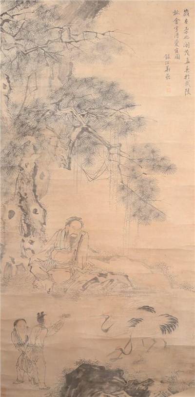 承乾2024年秋季文物艺术品拍卖会 - 华喦 细致爱鹅图 设色纸本立轴 174*85cm