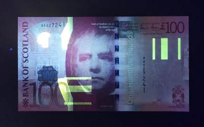 《张总收藏》181期-外币精品百拍特别场 苏格兰银行2007首发年AA冠100镑最高值UNC
