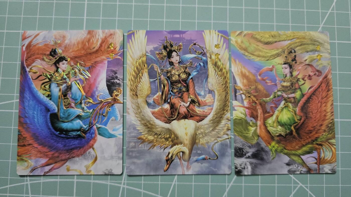 龙虎卡牌19场（龙腾虎踞万里行） 冷烫普卡3张 杆子三霄娘娘