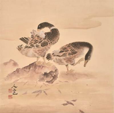 承乾2024年秋季文物艺术品拍卖会 - 方人定 依情 设色纸本立轴 63*64cm
