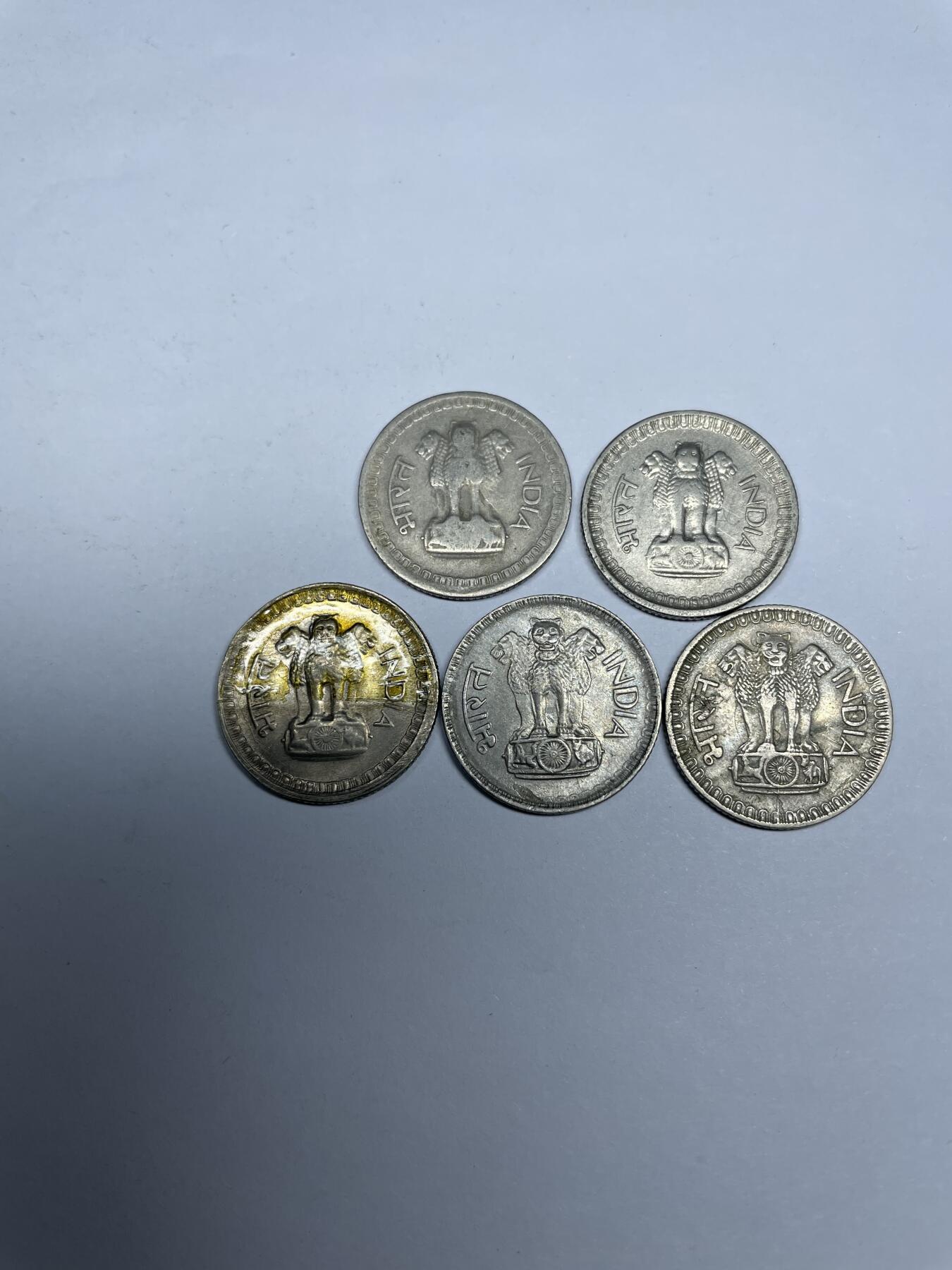 每日一拍，2024年集古藏今外币拍卖第十九期-第9场—（总第189拍），可以寄存60天，满160元包邮。 印度25派沙五枚