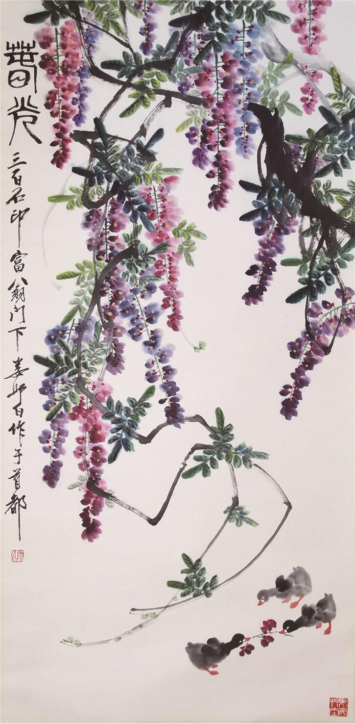 承乾2024年秋季文物艺术品拍卖会 娄师白 春光 纸本立轴 137×68cm