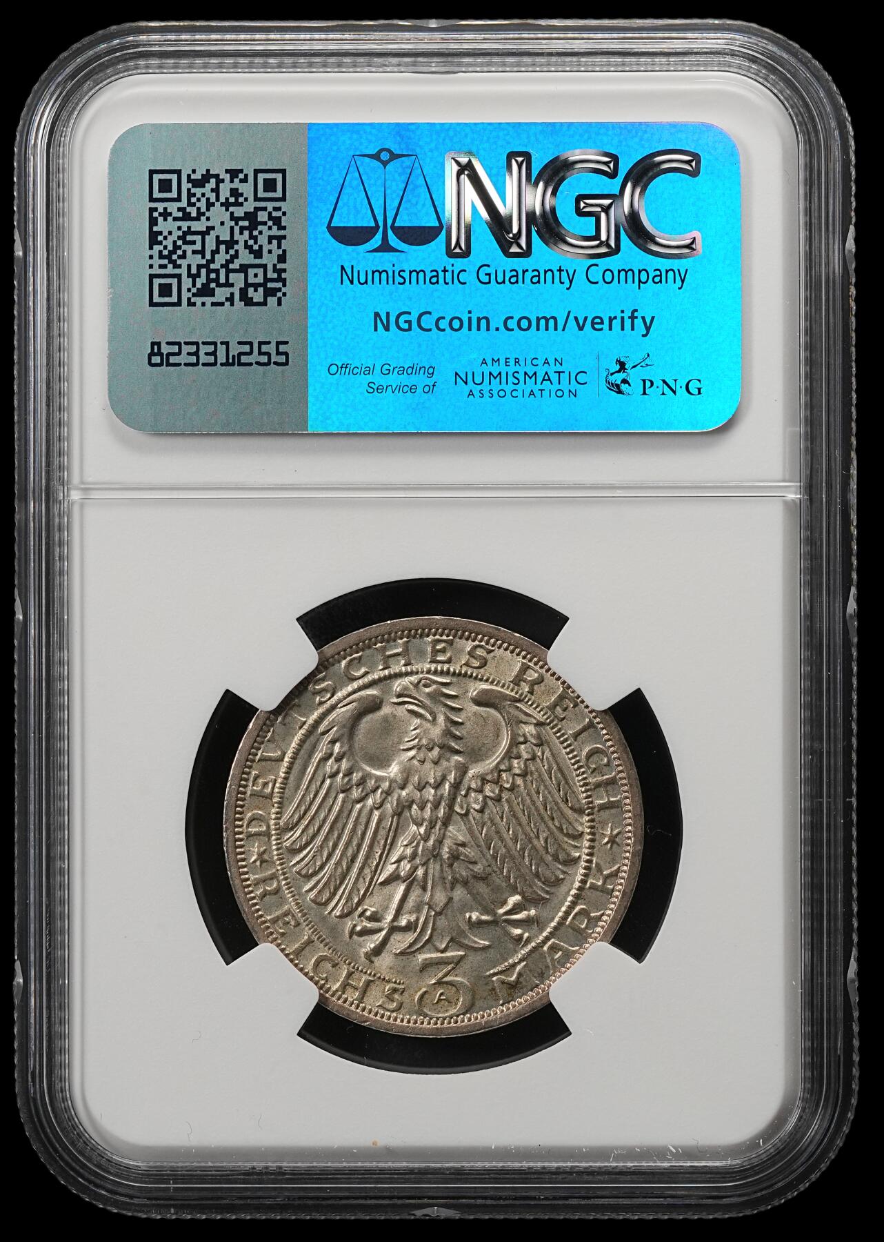 修遠堂世界钱币第五十二期 全场包邮 NGC MS64 1928年德国魏玛政府-纽伦堡建城900周年3马克纪念银币 少见品种 仅铸造10万枚