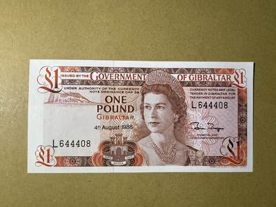 《张总收藏》181期-外币精品百拍特别场 直布罗陀1镑 UNC 1988年女王钞
