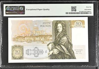 《张总收藏》181期-外币精品百拍特别场 英格兰50镑 PMG66E D序列 D.H.F. Somerset首签