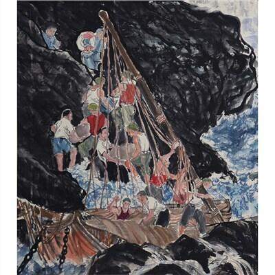 承乾2024年秋季文物艺术品拍卖会 方济众 榜样的作用 纸本镜心 70x130cm