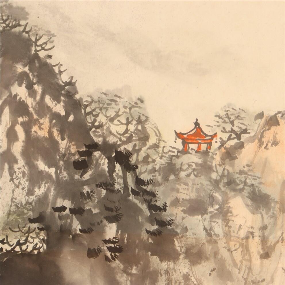 承乾2024年秋季文物艺术品拍卖会 李祖拜  领下松风领上江淮 设色纸本立轴 67.5*44cm