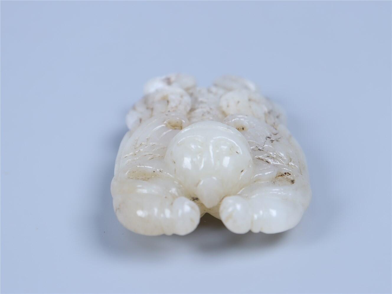 承乾2024年秋季文物艺术品拍卖会 清 白玉迦楼罗把件 1 8.48*4.82cm 87.68g 玉