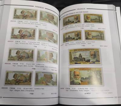 《张总收藏》181期-外币精品百拍特别场 (Live Auction法国cgb.fr印刷，原装进口9.5成新)法属&世界纸币目录2023年10月版