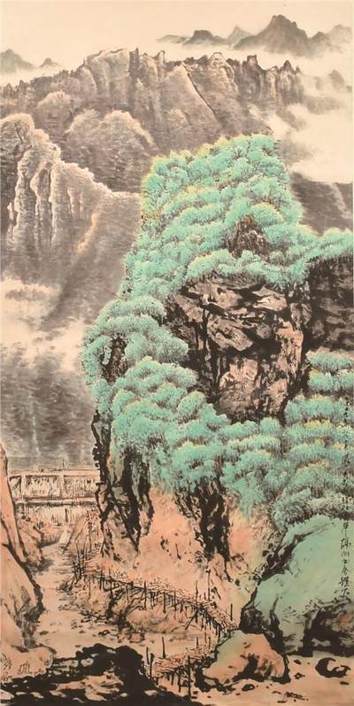 承乾2024年秋季文物艺术品拍卖会 - 关山月 山水 纸本立轴 136*68