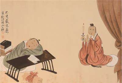 承乾2024年秋季文物艺术品拍卖会 - 徐乐乐  夜读图 设色纸本横轴 42*65cm