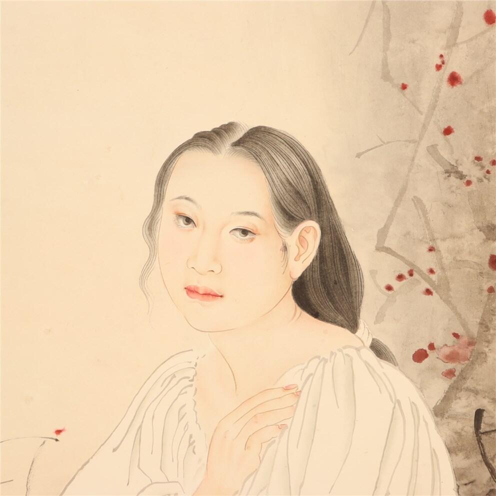 承乾2024年秋季文物艺术品拍卖会 近现代 何家英 人物 设色纸本立轴 101*78.5cm