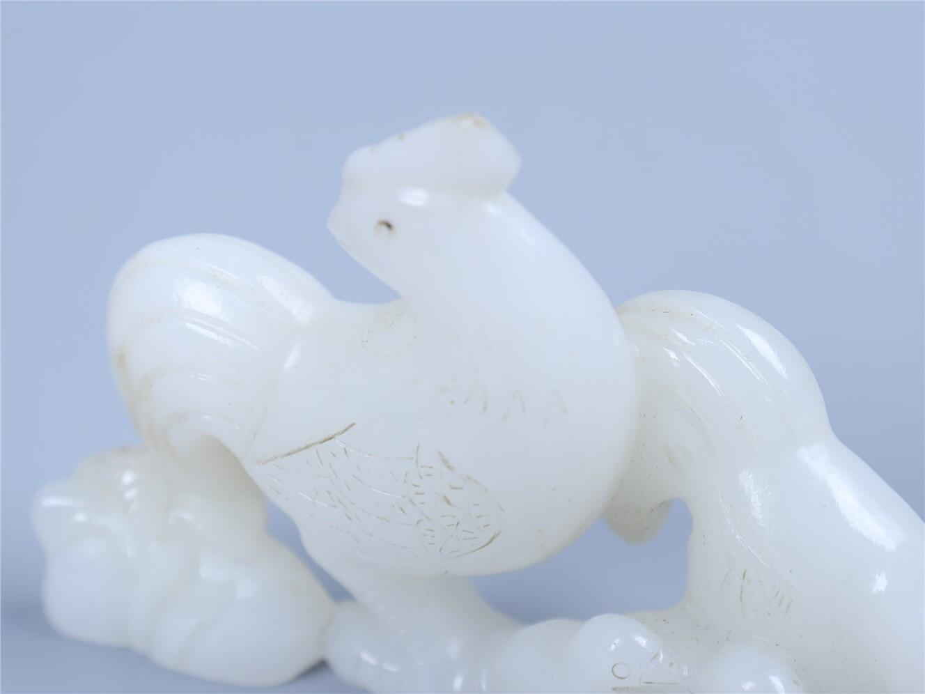 承乾2024年秋季文物艺术品拍卖会 清 白玉大吉大利摆件 1 8.5*5.85cm 91.49g 玉